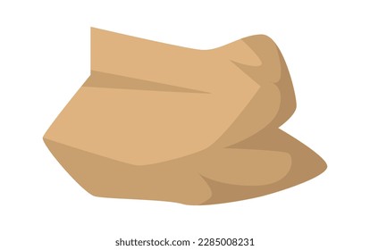 Crumpled paper cardboard garbage flat icon Waste sorting and utilization. Vector illustration