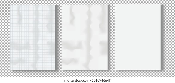 Crumpled paper effect flyers texture posters