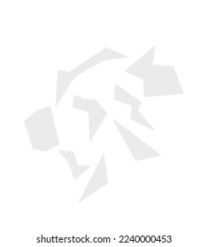 Icono plano de papel arruinado Brainstorum Suministros de oficina Lugar de trabajo