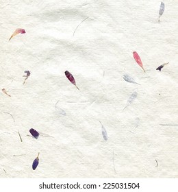 Crumpled paper with flower petals. Vector texture for your design.