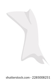 Crumpled paper garbage flat icon Waste sorting and utilization. Vector illustration