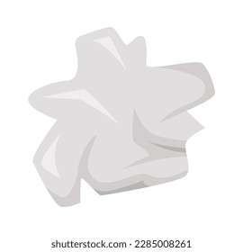 Icono plano de papel desempañado Ordenación y utilización de residuos. Ilustración del vector
