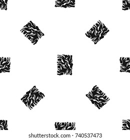 Crumpled paper pattern repeat seamless in black color for any design. Vector geometric illustration