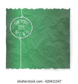 Crumpled paper and raw menu icon