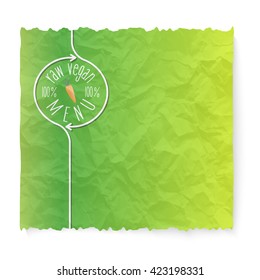 Crumpled paper and raw menu icon