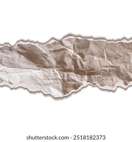 Papel arrugado con espacio para la página separadora
