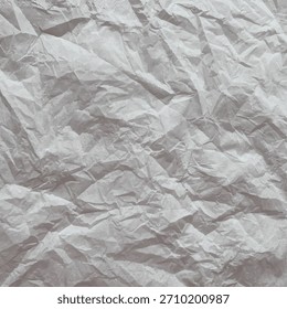 Textura de papel amassado. Fundo de papel branco realista amassado. Folha de bloco de notas vazio enrugado na horizontal