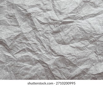 Textura de papel amassado. Fundo de papel branco realista amassado. Folha de bloco de notas vazio enrugado na horizontal