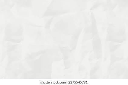 Crumpled paper texture vector background. White wrinkled sheet EPS10 - Shutterstock ID 2275545781