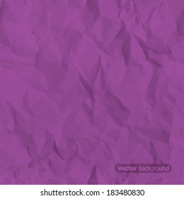 Crumpled paper texture. Vector illustration