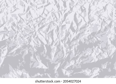 Crumpled paper texture. Vector a piece of paper that has been wrinkled and then straightened. Realistic rolled white paper sheet for your design