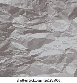 crumpled paper texture white background. vector illustration