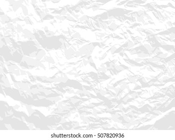 crumpled paper vector background in white and gray