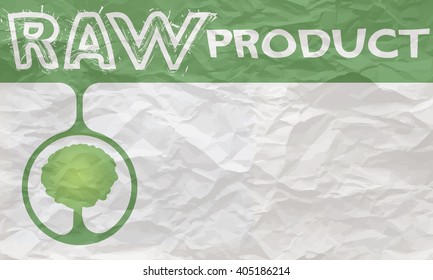 Crumpled paper for your text and raw product headline