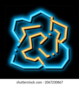 Crumpled Piece Of Paper neon light sign vector. Glowing bright icon transparent symbol illustration