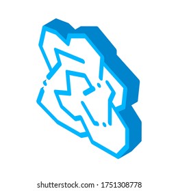 Crumpled Piece Of Paper vector isometric sign. color isolated symbol illustration