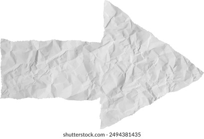 A crumpled piece of white paper with ripped edge