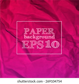 Crumpled pink paper texture.