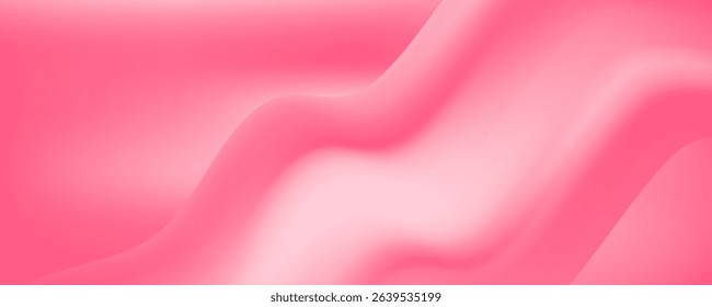 Crumpled pink silk fabric as background, top view