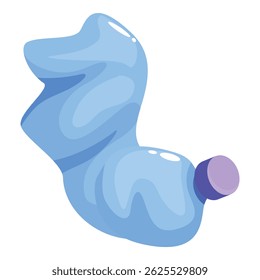 Crumpled plastic bottle highlighting the importance of recycling for a sustainable environment
