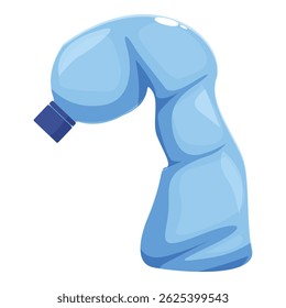 Crumpled plastic bottle raising awareness of plastic waste and the importance of recycling for a sustainable environment
