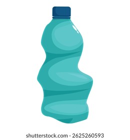 Botella de plástico arrugada que representa la contaminación por plásticos, la gestión de residuos y la importancia del reciclaje para la sostenibilidad ambiental