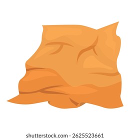 Folha amassada de papel laranja está sendo soprada pelo vento