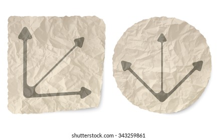 Crumpled slip of paper and a simple graph