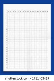crumpled Standart blank monthly planner series A4 format paper size vector illustration