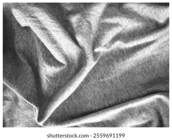 Crumpled Textile Fabric Texture in Halftone