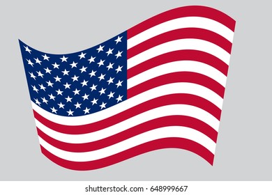 crumpled of United states of America flag. vector format
