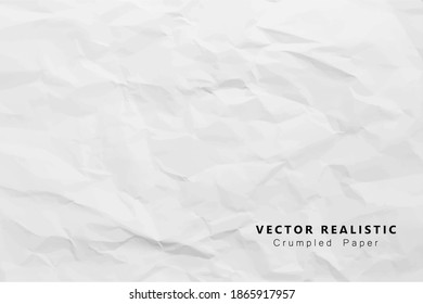 Crumpled white paper abstract design background, Eps 10 vector illustration