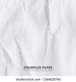 Crumpled white paper texture background. Pixel design pattern. Vector illustration.