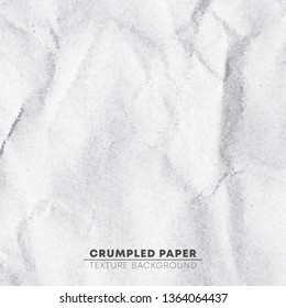 Crumpled white paper texture background. Pixel design pattern. Vector illustration.