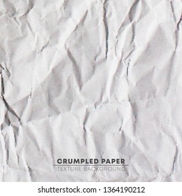Crumpled white paper texture background. Pixel design pattern. Vector illustration.