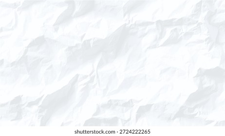 Fondo de textura de papel blanco arrugado con pliegues y pliegues elemento de diseño abstracto