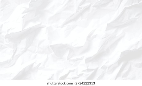 Krümeliger weißer Papiertexturhintergrund mit Falten und Falten abstraktes Design-Element