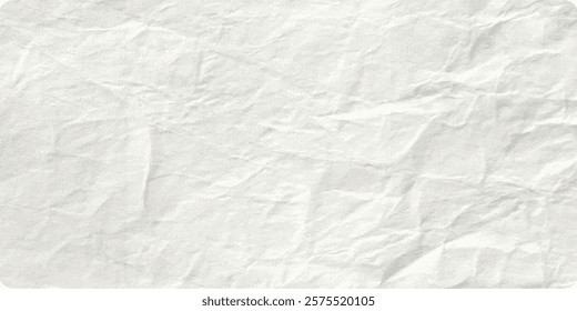 Crumpled white paper texture with delicate folds and natural imperfections ideal for modern artwork creative designs and digital scrapbook overlays