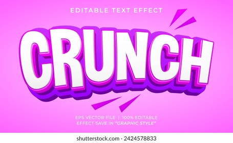 Crunch 3d editable text effect template