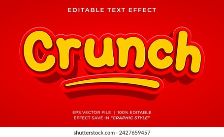 Plantilla de efecto de texto editable Crunch 3d