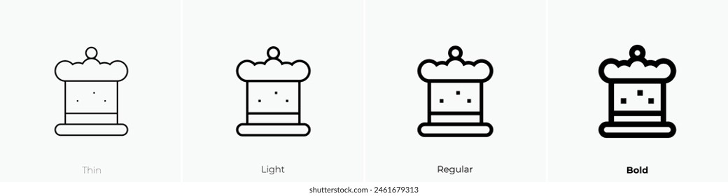 crunch cake icon. Thin, Light Regular And Bold style design isolated on white background