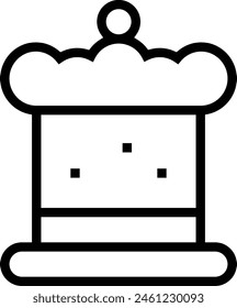 crunch cake icon. Thin linear style design isolated on white background