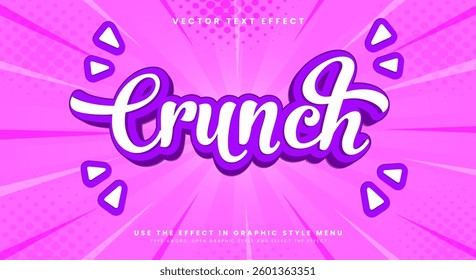 Crunch food editable text effect Template suitable for comic style