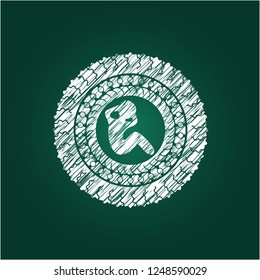 crunch icon with chalkboard texture