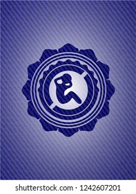 crunch icon with denim texture