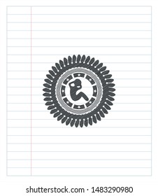 crunch icon draw with pencil effect. Vector Illustration. Detailed.