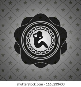 crunch icon inside black badge