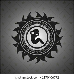 crunch icon inside black badge