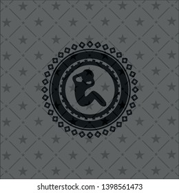 crunch icon inside black emblem