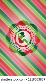 crunch icon inside christmas badge.